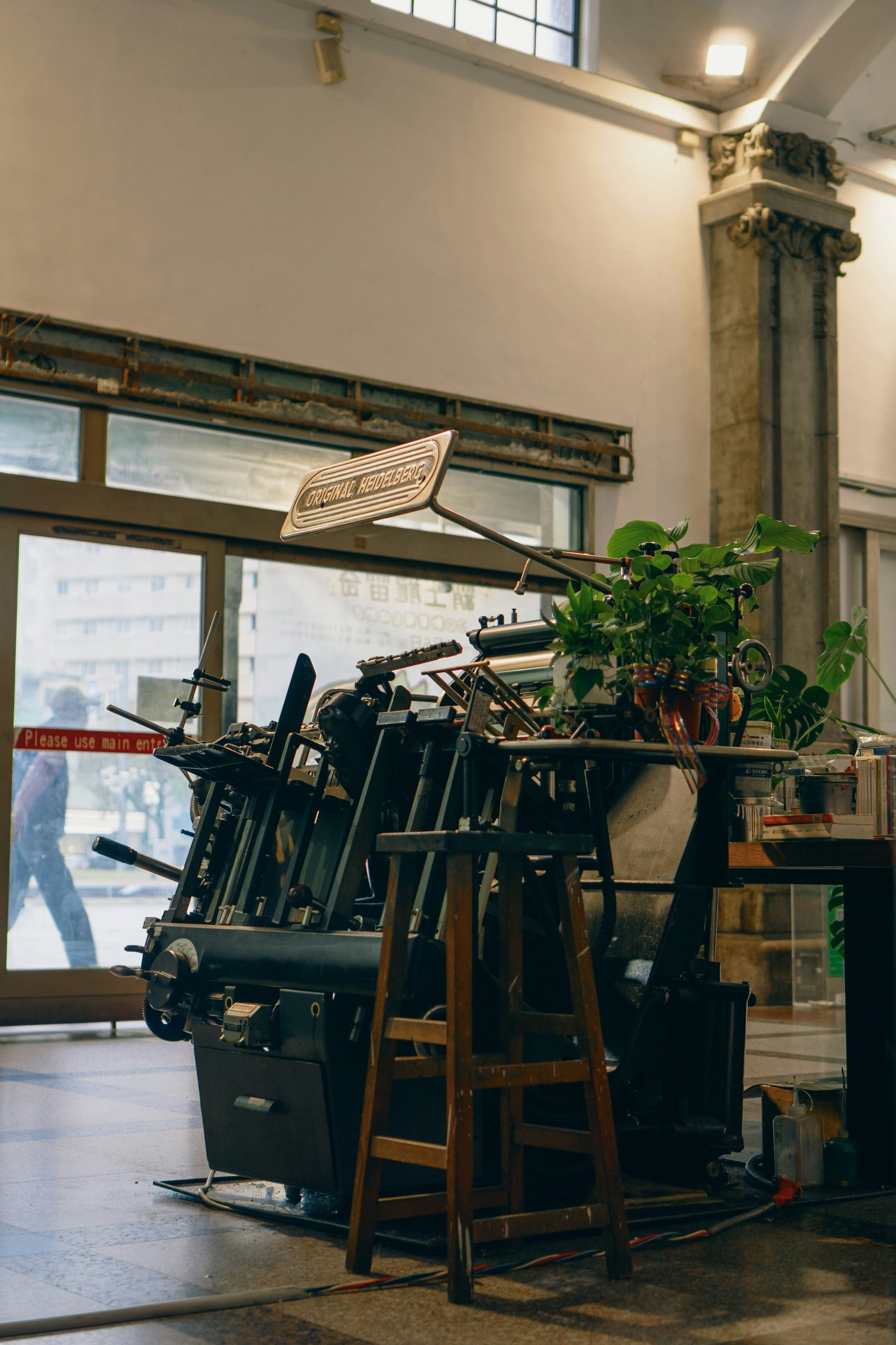 Book production line in printing factory